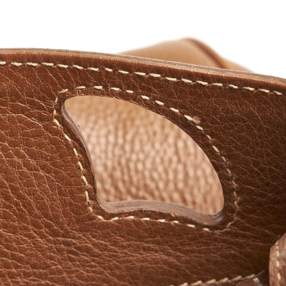 Cartier Marcello Punching Handbag Brown Leather Ladies CARTIER - Picture 5 of 12